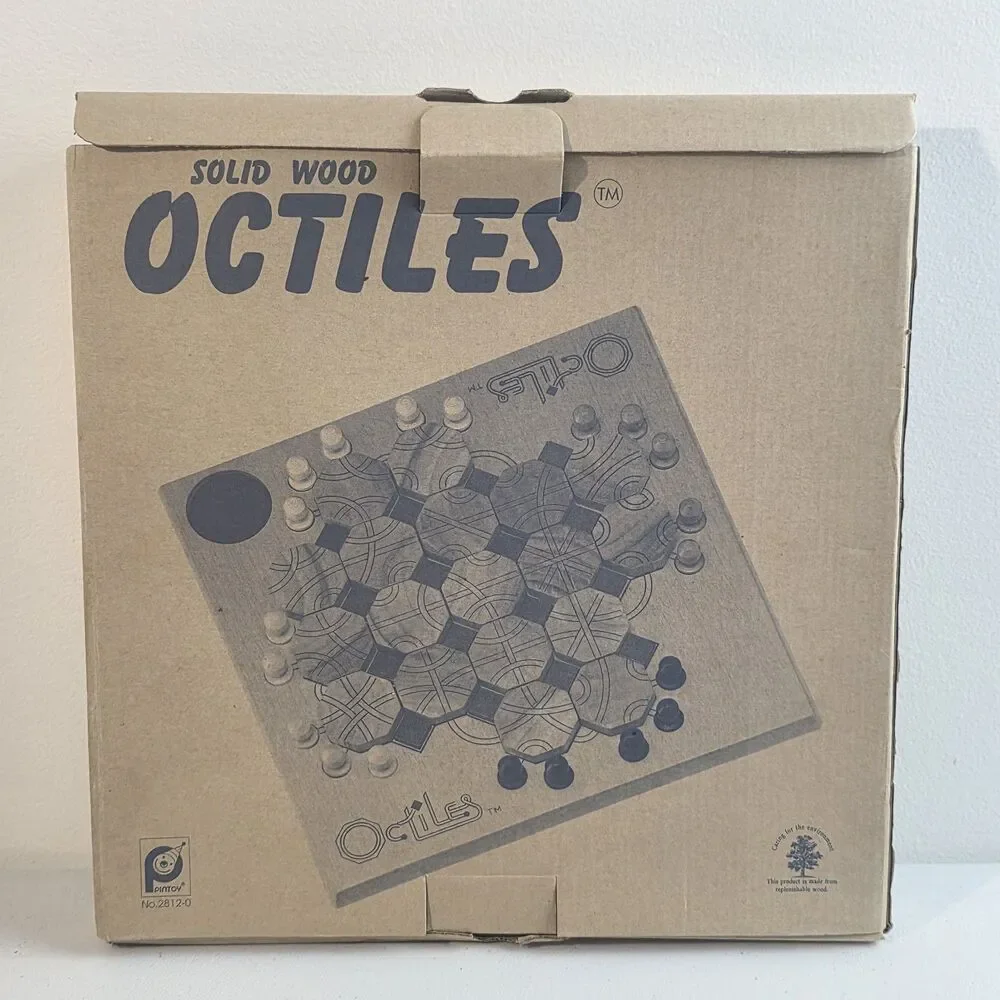 Vintage New Sealed Pin International Octiles Wood Tiles Board Game Labyrinth NIB